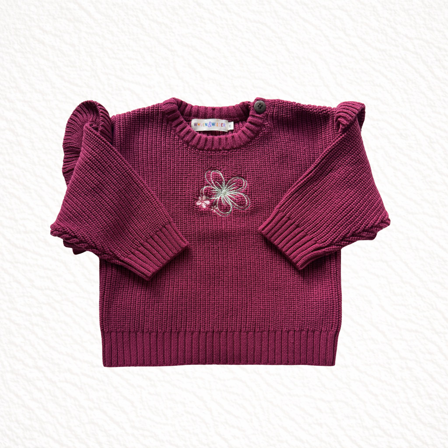 Ruffle Knit Jumper - Meadow Bloom