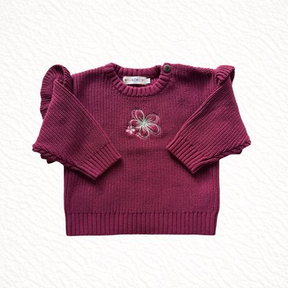 Ruffle Knit Jumper - Meadow Bloom