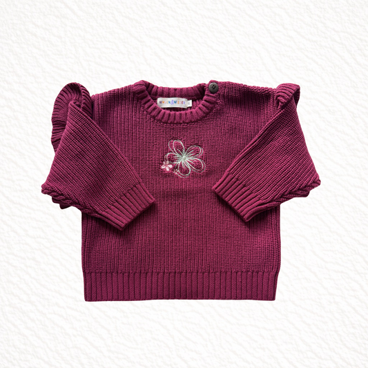 Ruffle Knit Jumper - Meadow Bloom