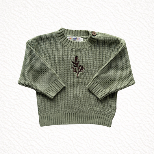 Classic Knit Jumper - Woodland Sage