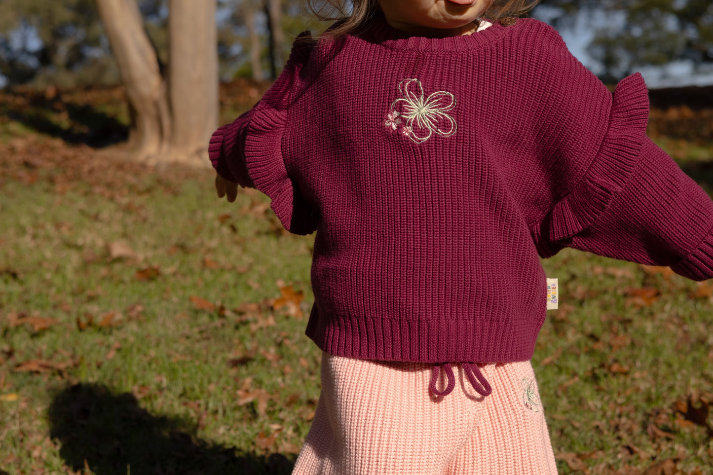 Ruffle Knit Jumper - Meadow Bloom
