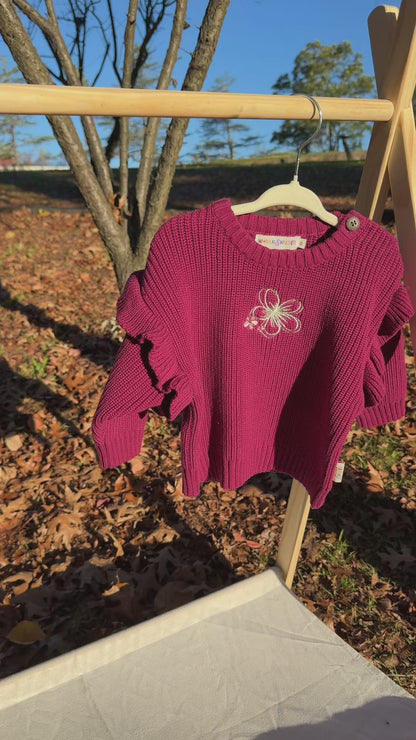 Ruffle Knit Jumper - Meadow Bloom